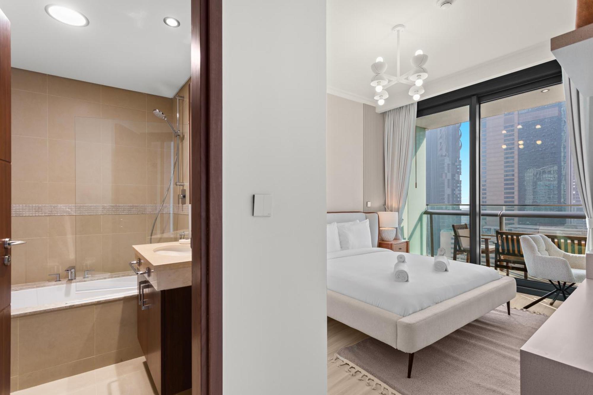 Apartment Bright One Bdr Close To Burj Khalifa & Mall *